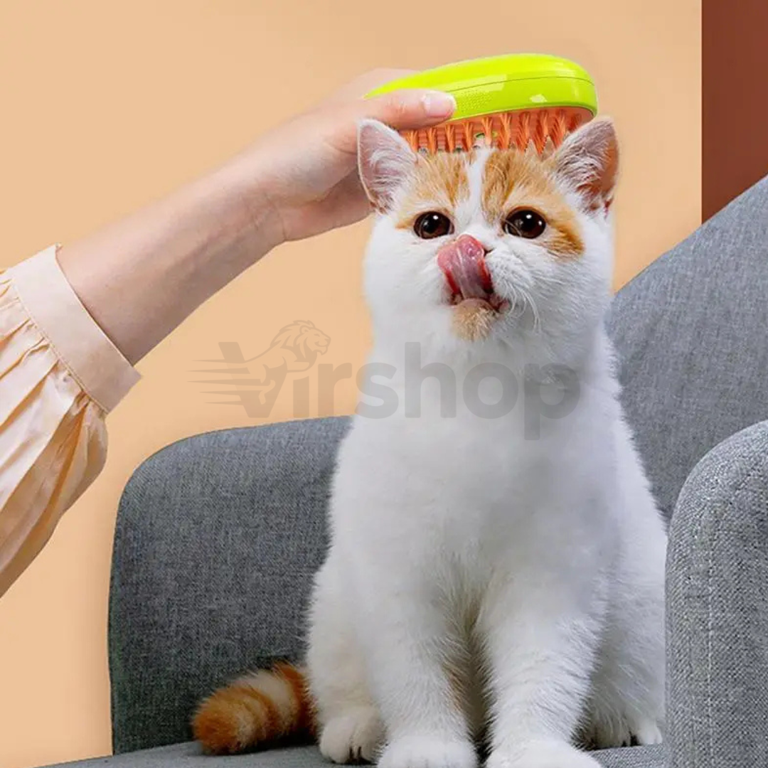 Cepillo de Vapor Eléctrico para Mascotas