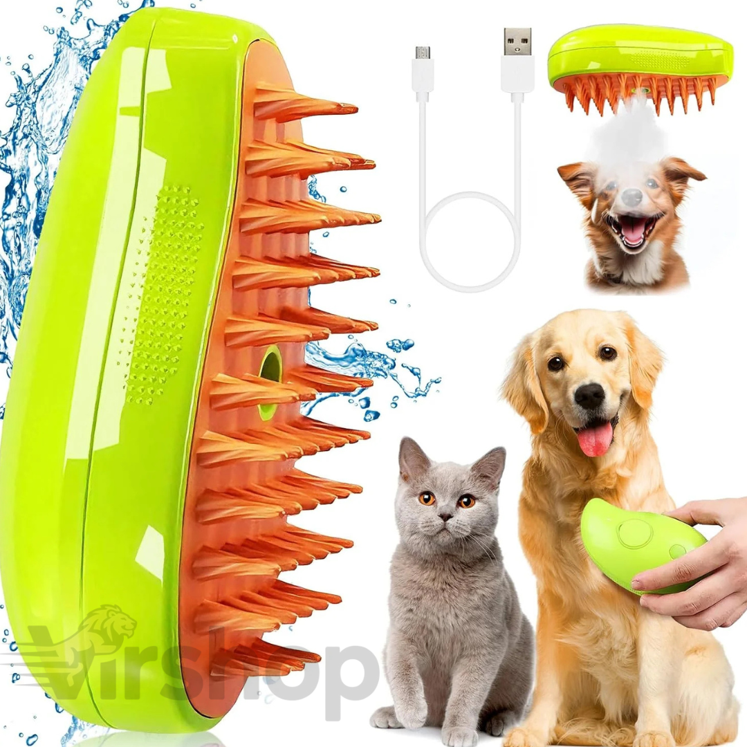Cepillo de Vapor Eléctrico para Mascotas